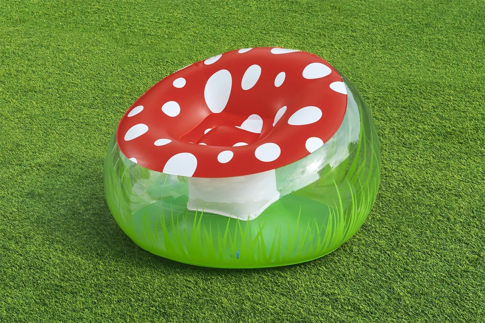 Karrige fryrëse për fëmijë Bestway Mighty Mushroom, PVC, e bardhë/transparente