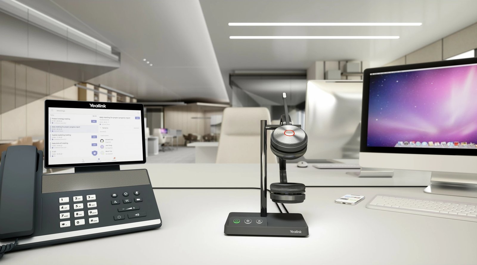 Kufje pa tela Yealink WH62 Dual UC-DECT, Zyrë/Qendër thirrjesh, 20 - 20000 Hz, e zezë Kufje pa tela Yealink WH62 Dual UC-DECT, Zyrë/Qendër thirrjesh, 20 - 20000 Hz, e zezë