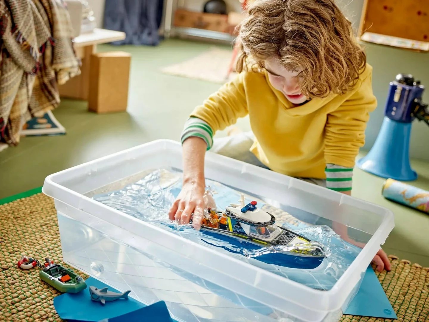 Set LEGO City Police Boat Chase 60456, 264 pjesë, me 2 minifigura