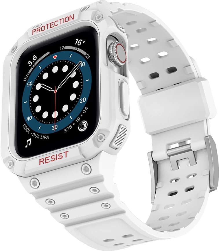 Rrip me mbështjellës Hurtel për Apple Watch 9/8/7/6/5/4/3/2/SE/SE2, 41/40/38mm, i bardhë