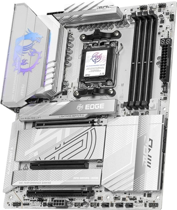 Pllakë amë MSI MPG X870E EDGE TI WIFI, Socket AM5, ATX, Bardhë