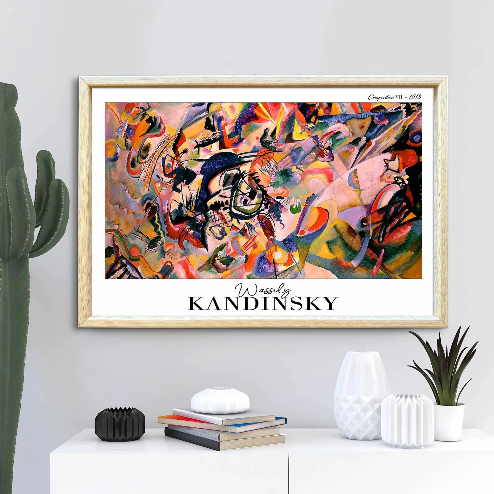 Pikturë dekorative me kornizë, Wallity, shumëngjyrëshe, 4262AHSKANDINSKY-003