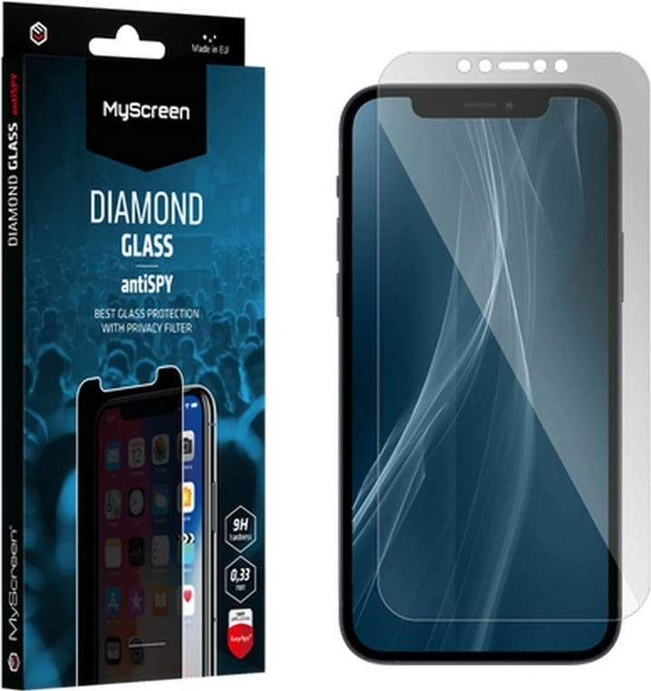Xham i temperuar privatësie MyScreenProtector Diamond Glass AntiSPY për iPhone 15 Plus 6.7, Transparent