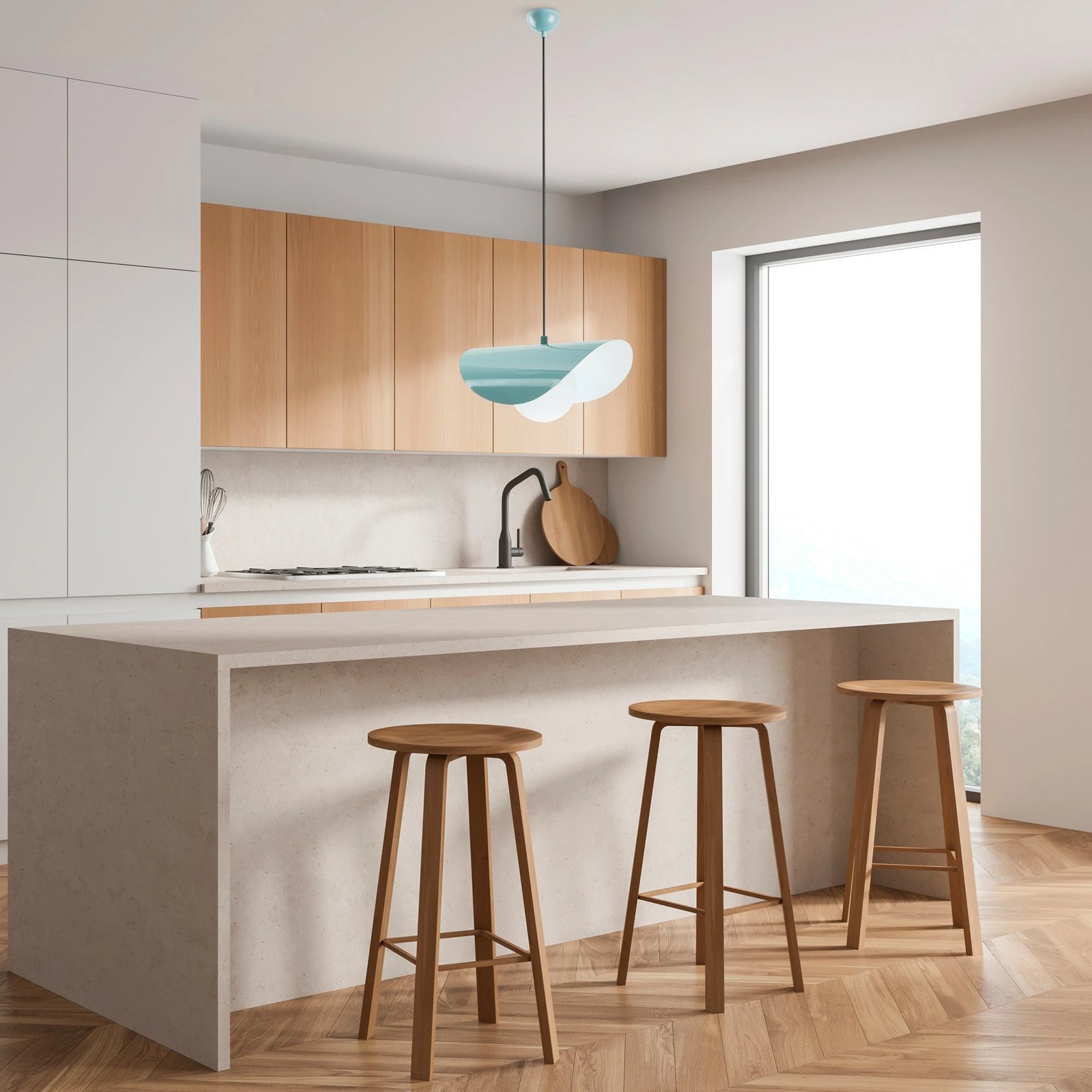 Llambë tavani Opviq, Vatoz - Nus - 2866, ngjyrë turquoise