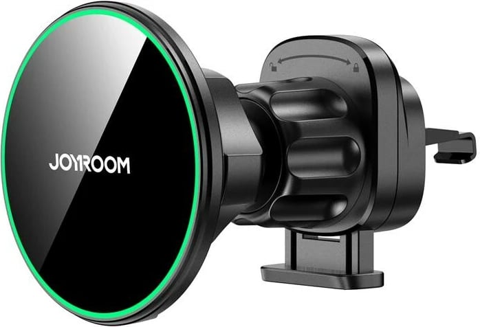 Mbështjellës magnetik me karikim wireless Joyroom JR-ZS412 për makinë, i zi