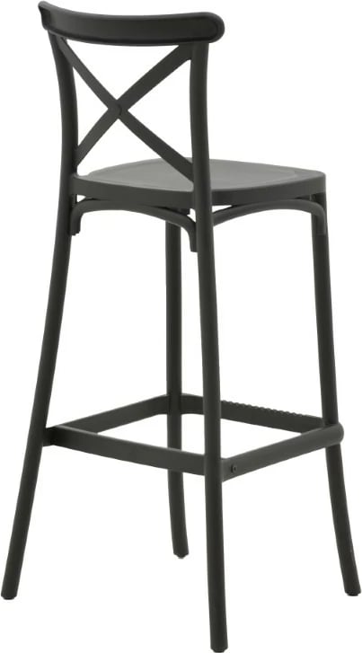 Karrige për bar Crossie pp e zezë 44x44x113cm