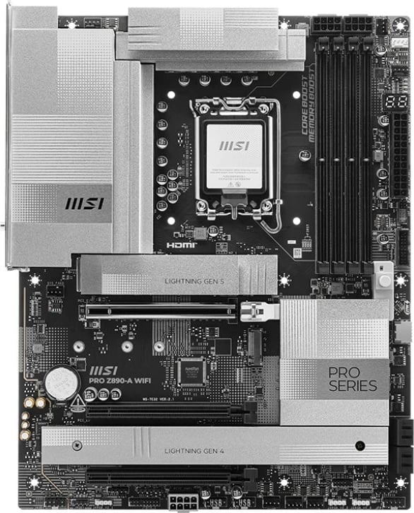 Pllakë amë MSI PRO Z890-A WIFI, Intel Z890, Socket LGA 1851, ATX, E zezë
