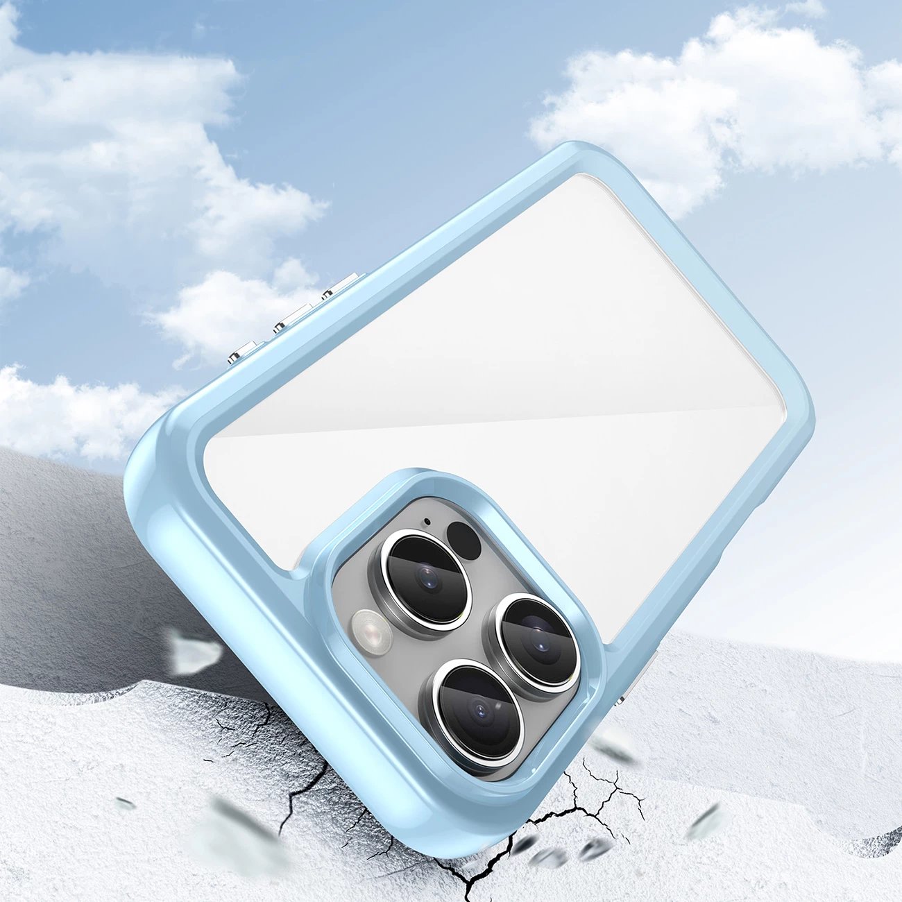 Mbështjellës Hurtel Outer Space Case për iPhone 16 Pro, kaltër