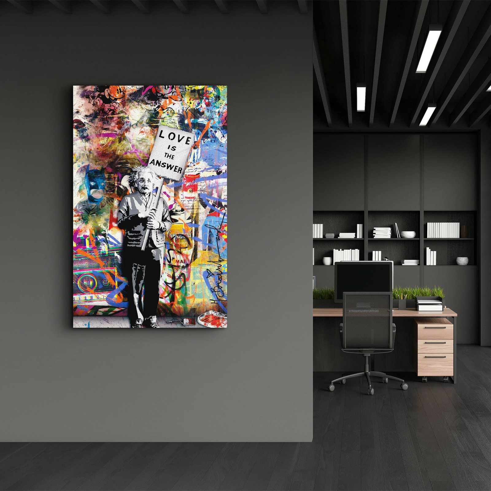 Pikturë dekorative prej xhami të temperuar, shumëngjyrëshe, Wallity VFT-3028, 46x72cm