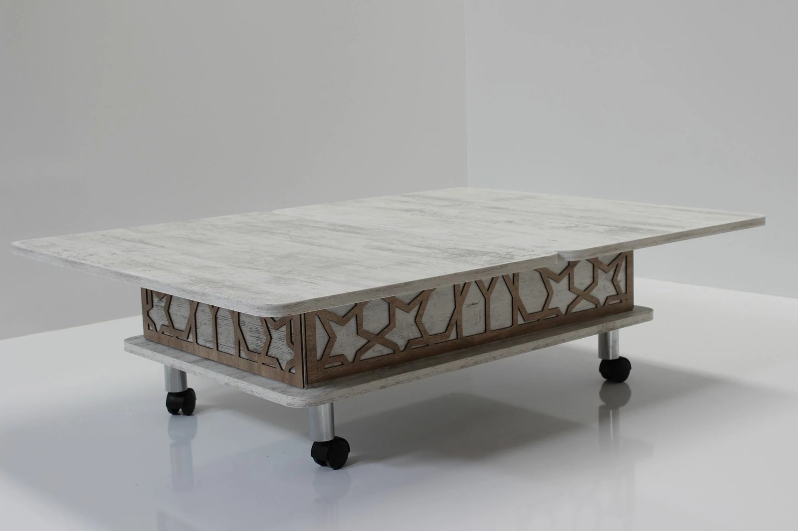 Tavolinë kafeje Skye Decor, ngjyrë e bardhë antike, ADT