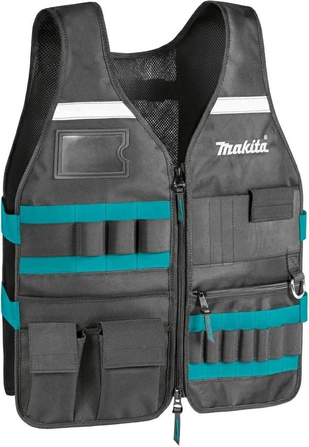 Jelek pune MAKITA E-15609, me shumë xhepa, i zi/kaltër