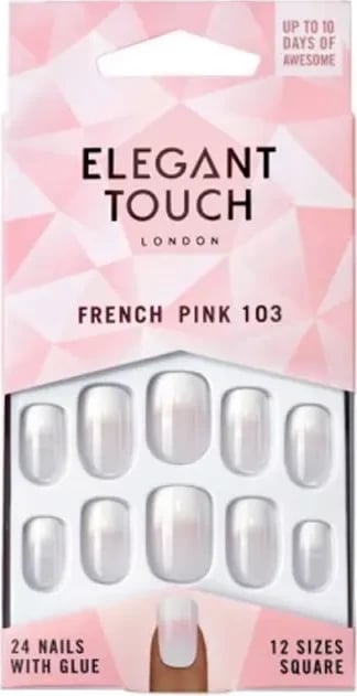 Thonj artificial Elegant Touch French Pink 103 unisex, 24 copë