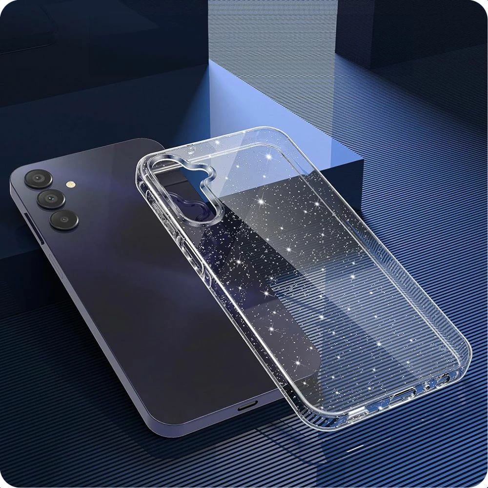 Mbështjellës Tech-Protect FlexAir për Samsung Galaxy A55 5G, Transparent-Glitter