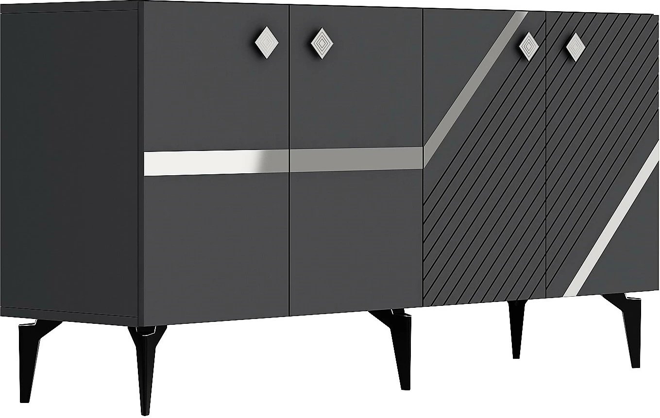 Konsolë Hanah Home, Iris, antracit dhe argjend