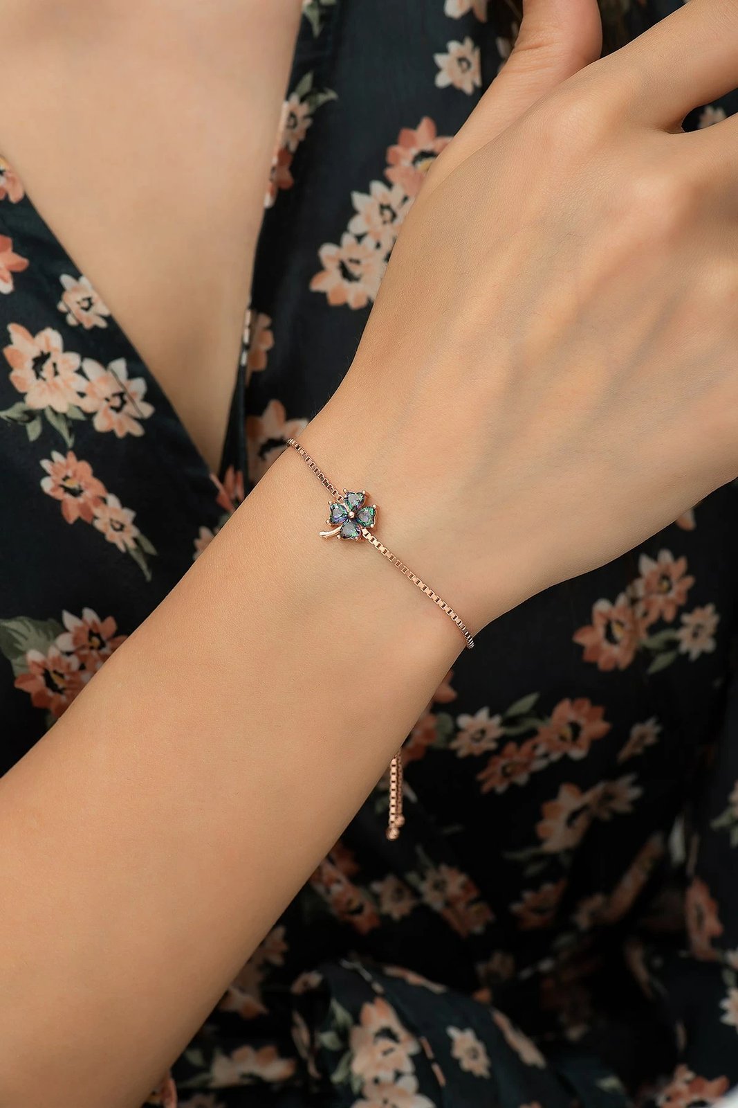 Byzylyk argjendi, ngjyrë rozë ari, Jumeon, TRDYL703