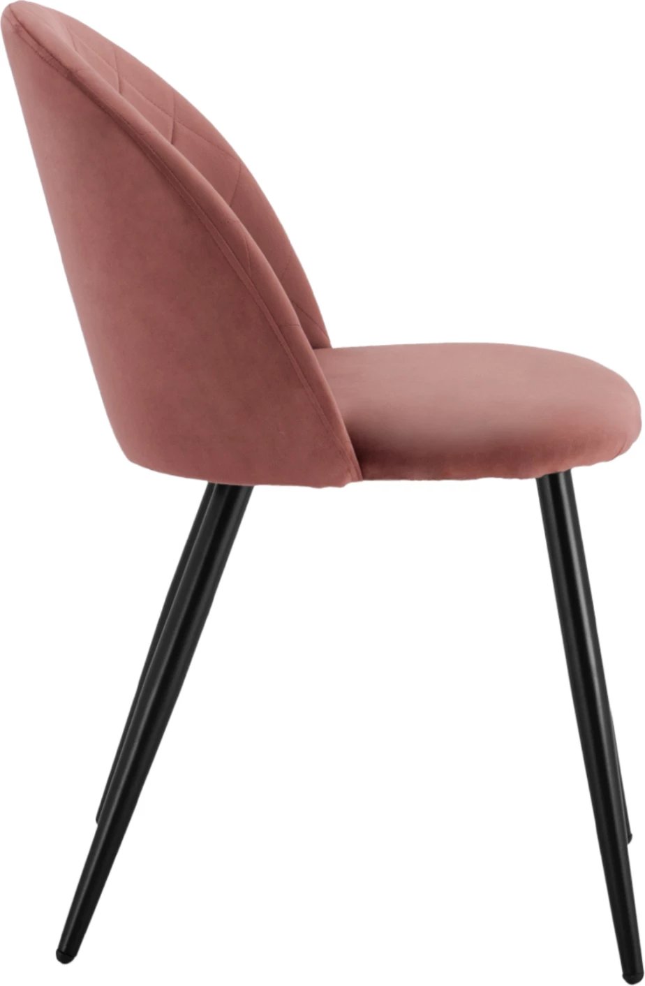 Karrige ODED me këmbë metalike të zeza & kadife ngjyrë molle të kalbur FH8731.12 49x57x79 cm, set prej 4 copash