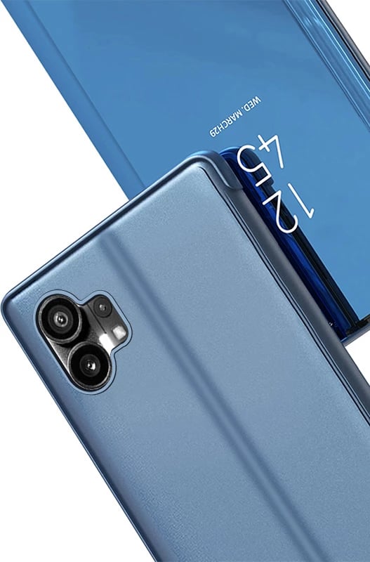 Mbështjellës Hurtel Clear View Case për Nothing Phone 1, me kapak, i zi