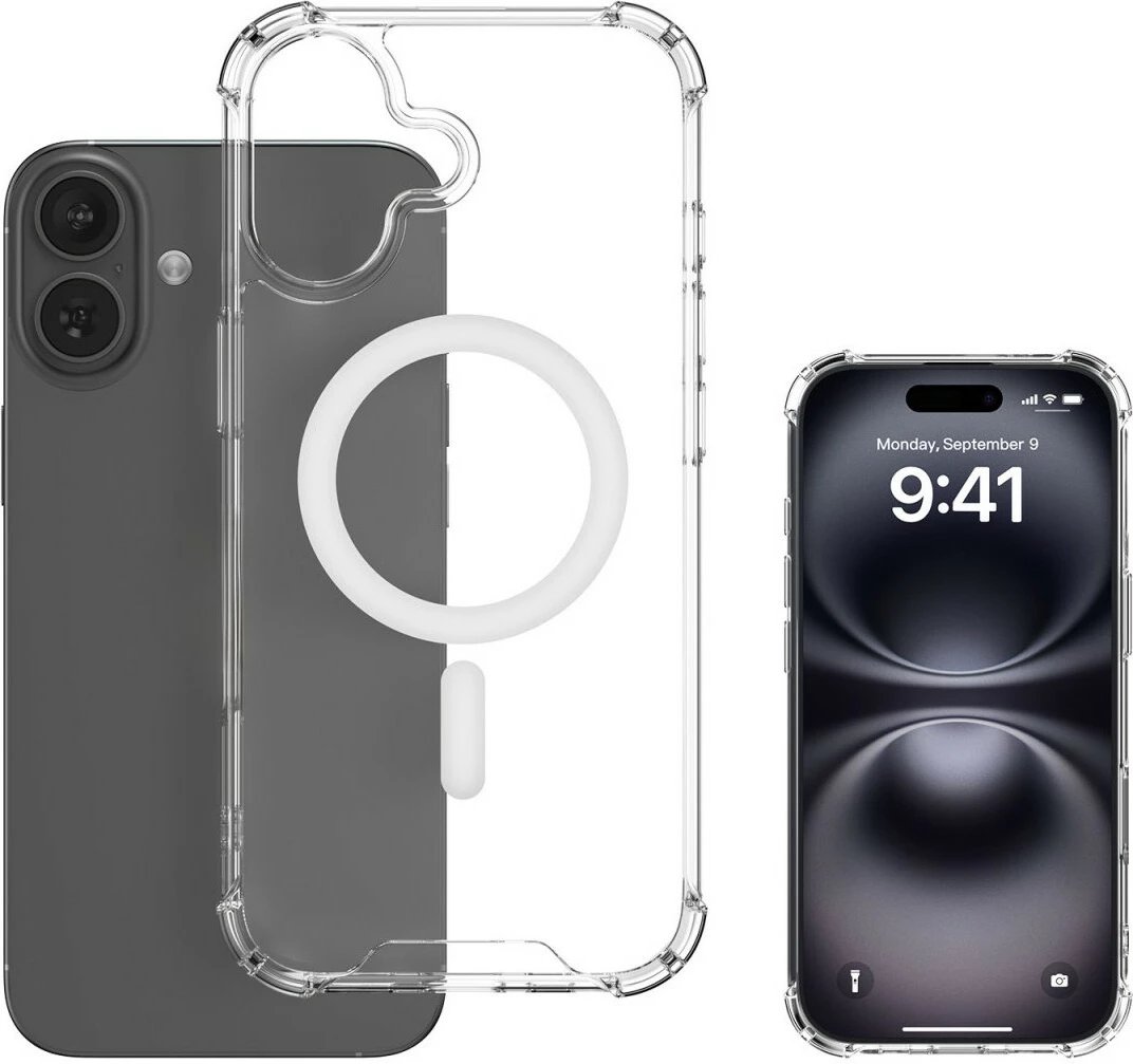 Mbështjellës 4smarts Hybrid Case Ibiza për iPhone 17, transparent