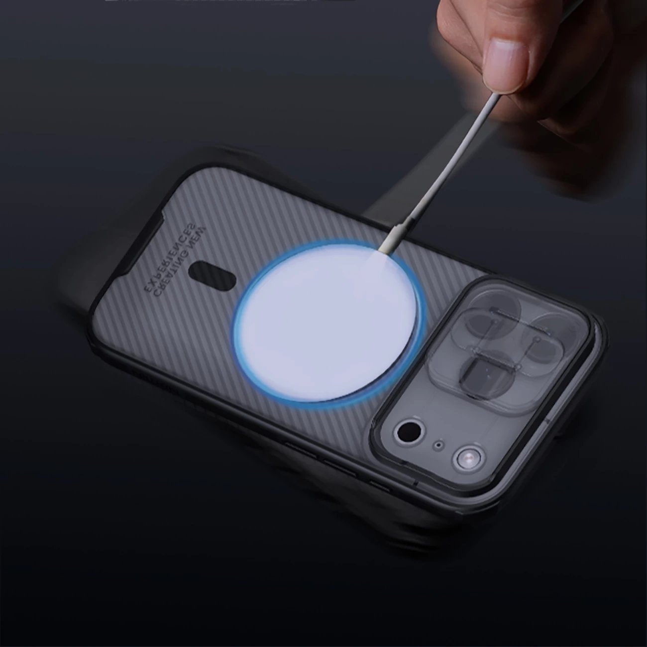 Mbështjellës Nillkin CamShield Pro për iPhone 17 Pro, MagSafe kompatibil, PC+TPU, transparent i zi