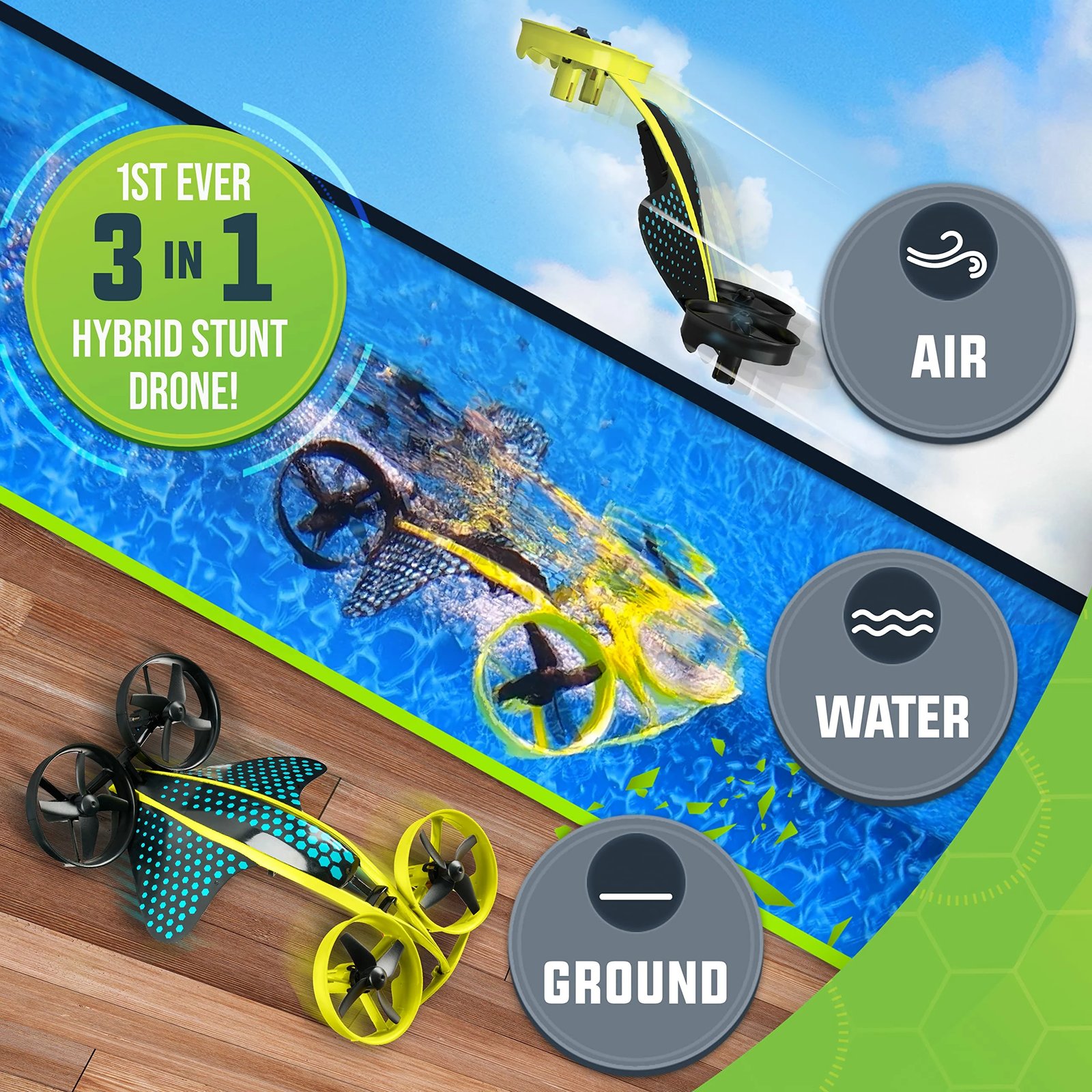HydraQuad 3-in-1 Hybrid Stunt Drone