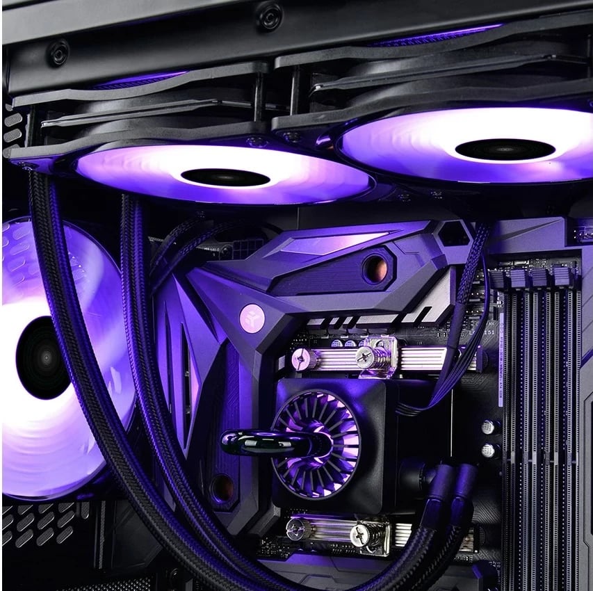 Ventilator kase DeepCool RF120-3in1, 12 cm, 3 copë, i zi, me ndriçim multi