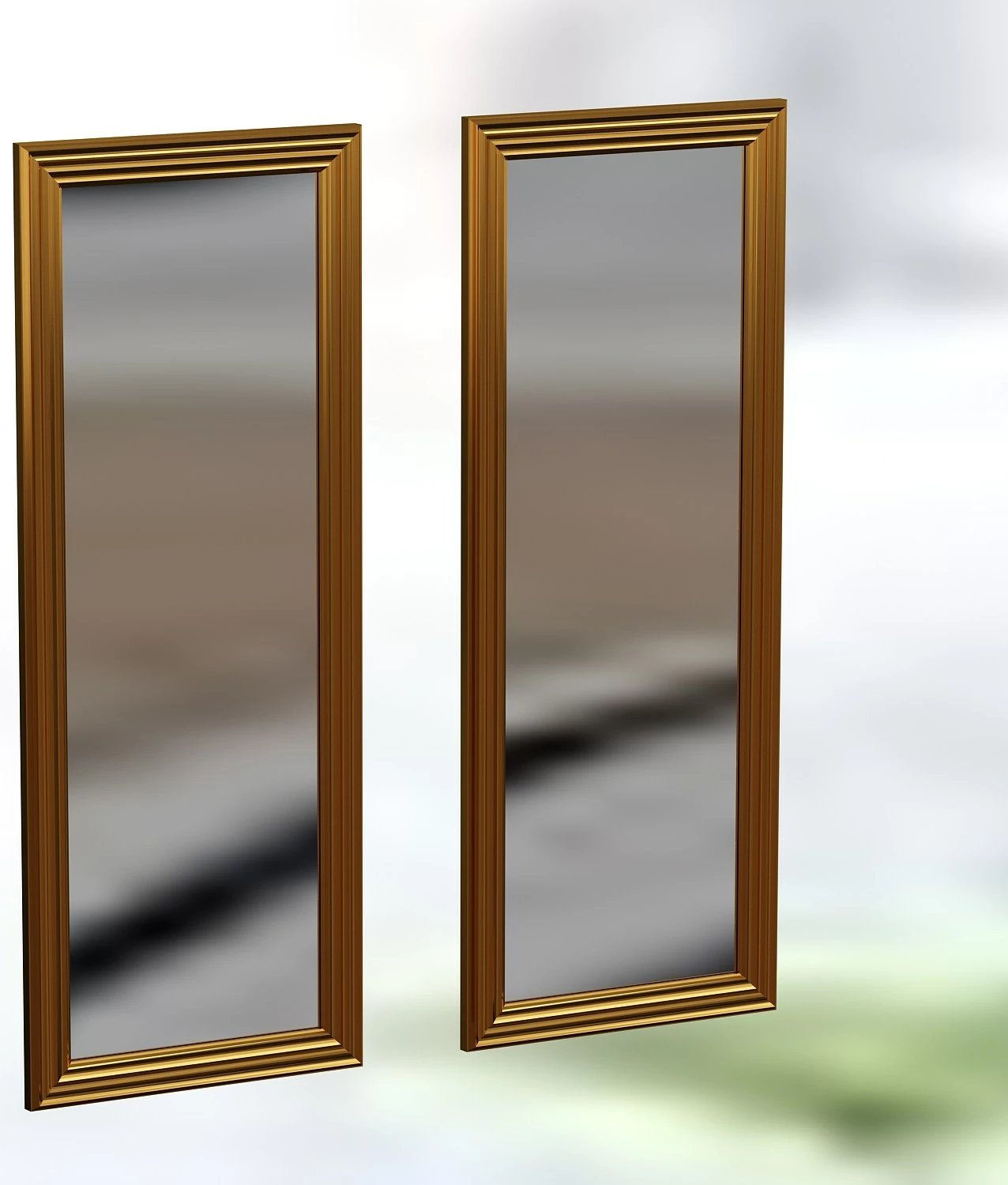 Set pasqyrash (2 copë), Hanah Home, Candy, ngjyrë ari