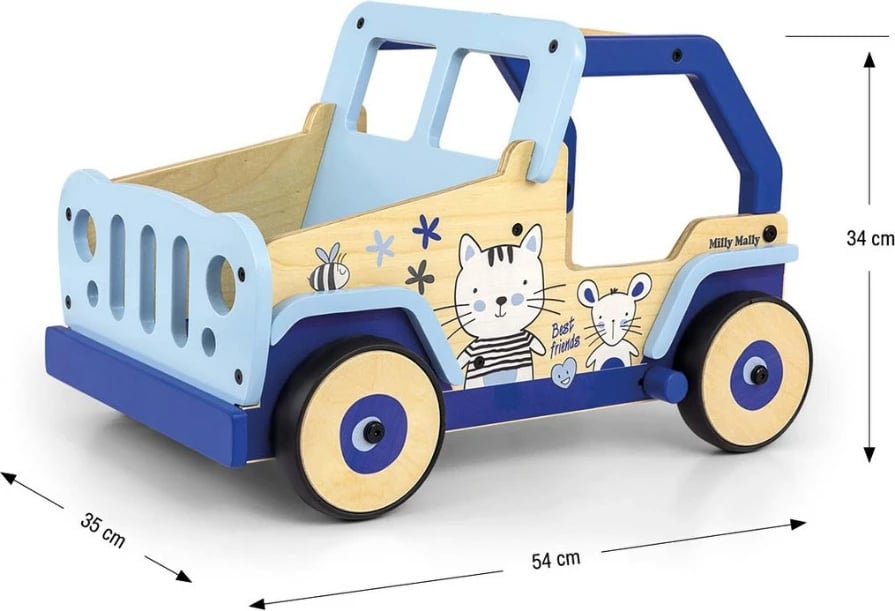 Ecëse druri, Viga, Explorer Cat and Mouse, me frenë dhe hapësirë lodrash, blu