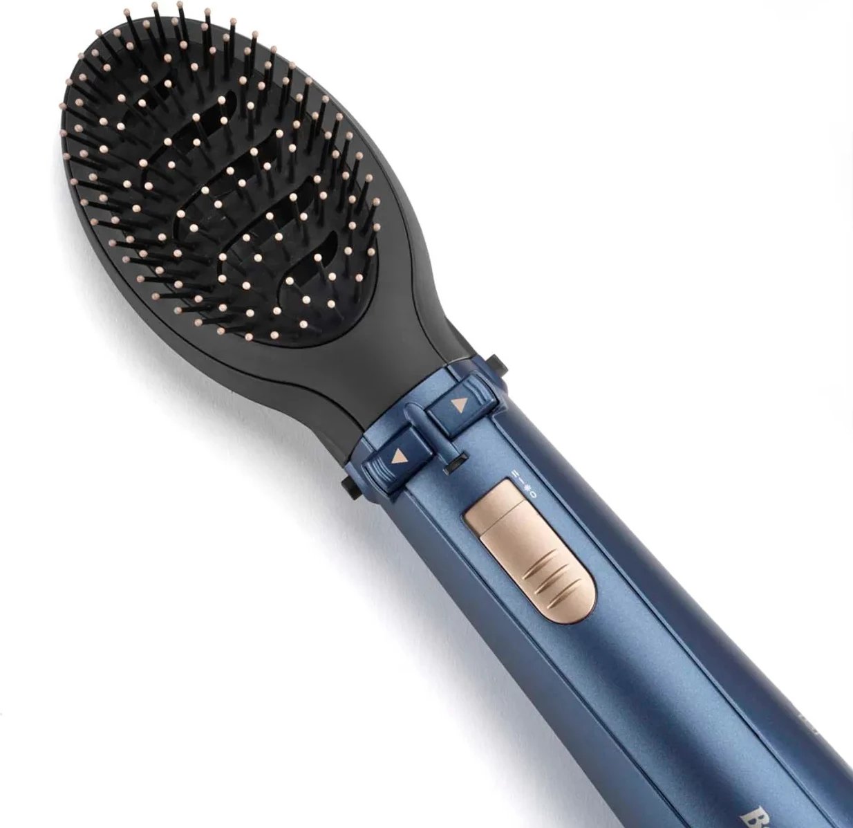 Stajler flokësh me ajër rrotullues, BaByliss AS965E, 1000W, 4 në 1, furçë 38 mm, jonizim, 2 temperatura + ajër i ftohtë, kabllo 2.2 m, blu, set me 4 koka