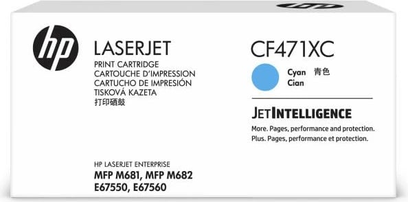 Toner, HP, 657X (CF471XC), rendiment i lartë deri 23,700 faqe, cyan