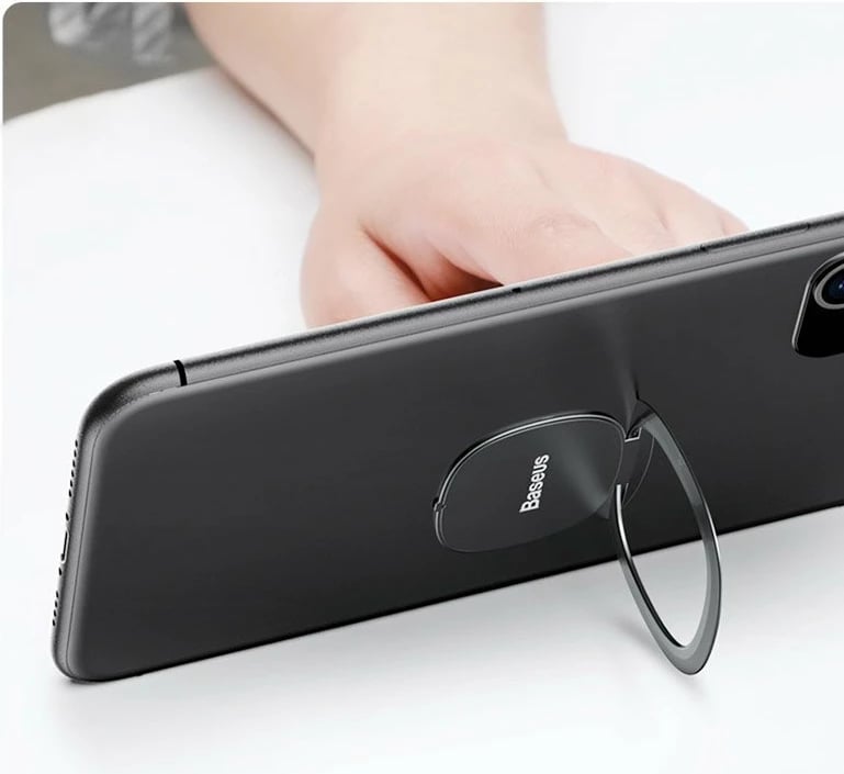 Mbështjellës unazë Baseus SUYB-0A për celular, ultra i hollë, vetë-ngjitës, Gri