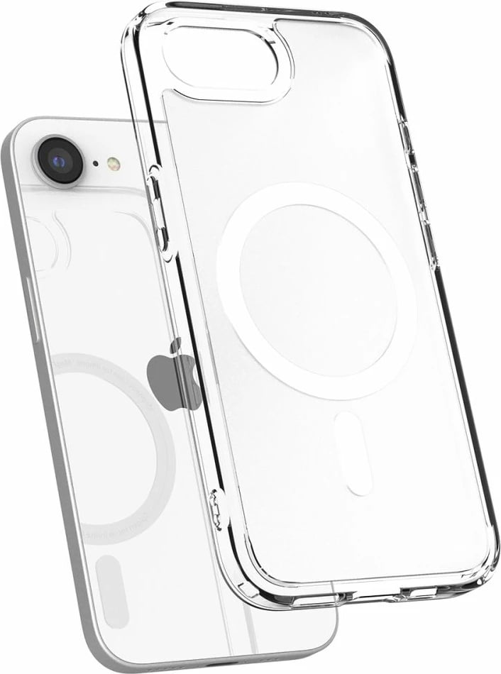 Mbështjellës Spigen Ultra Hybrid MagSafe për iPhone 16e, i bardhë, gjysmë-transparent