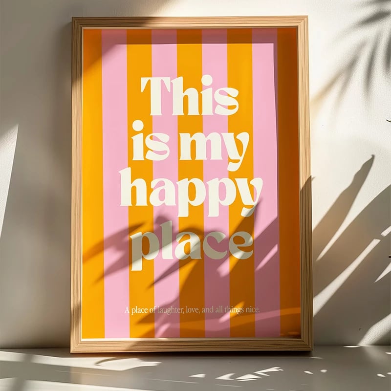 Pikturë Happo me kornizë druri, shumëngjyrëshe, 50x2x70cm