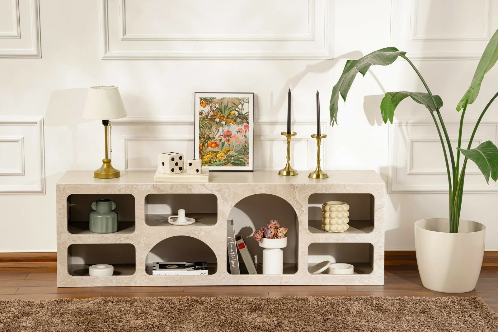 Konsol Nordure, Ferlis, travertin