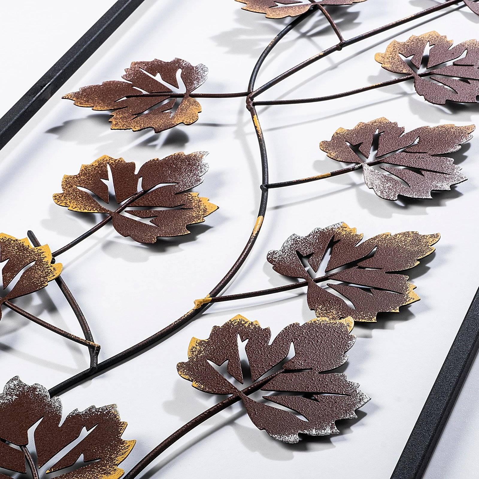 Aksesor dekorativ metalik për mur, Wallity, Platane 3, shumëngjyrësh, 32x90cm