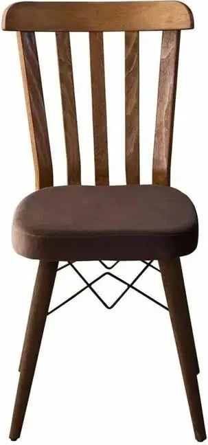 Tavolinë me karrige, set 7 pjesësh, ngjyrë kafe, Fergana, Skye Decor