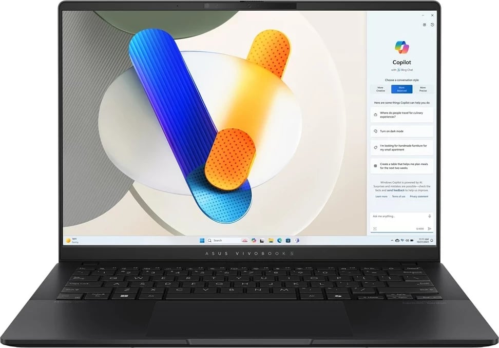 Laptop ASUS Vivobook S 14 S5406SA-PP055W, 14", Core Ultra 5, 16 GB RAM, 512 GB SSD, Intel Arc Graphics, E zezë