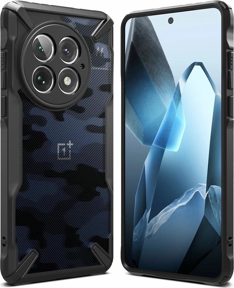 Mbështjellës Ringke Fusion X për OnePlus 13, Black Camo