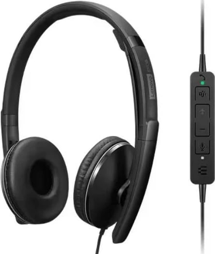 Kufje Lenovo Wired ANC Gen 2 Teams 4XD1M45627, me mikrofon, e zezë, me tela
