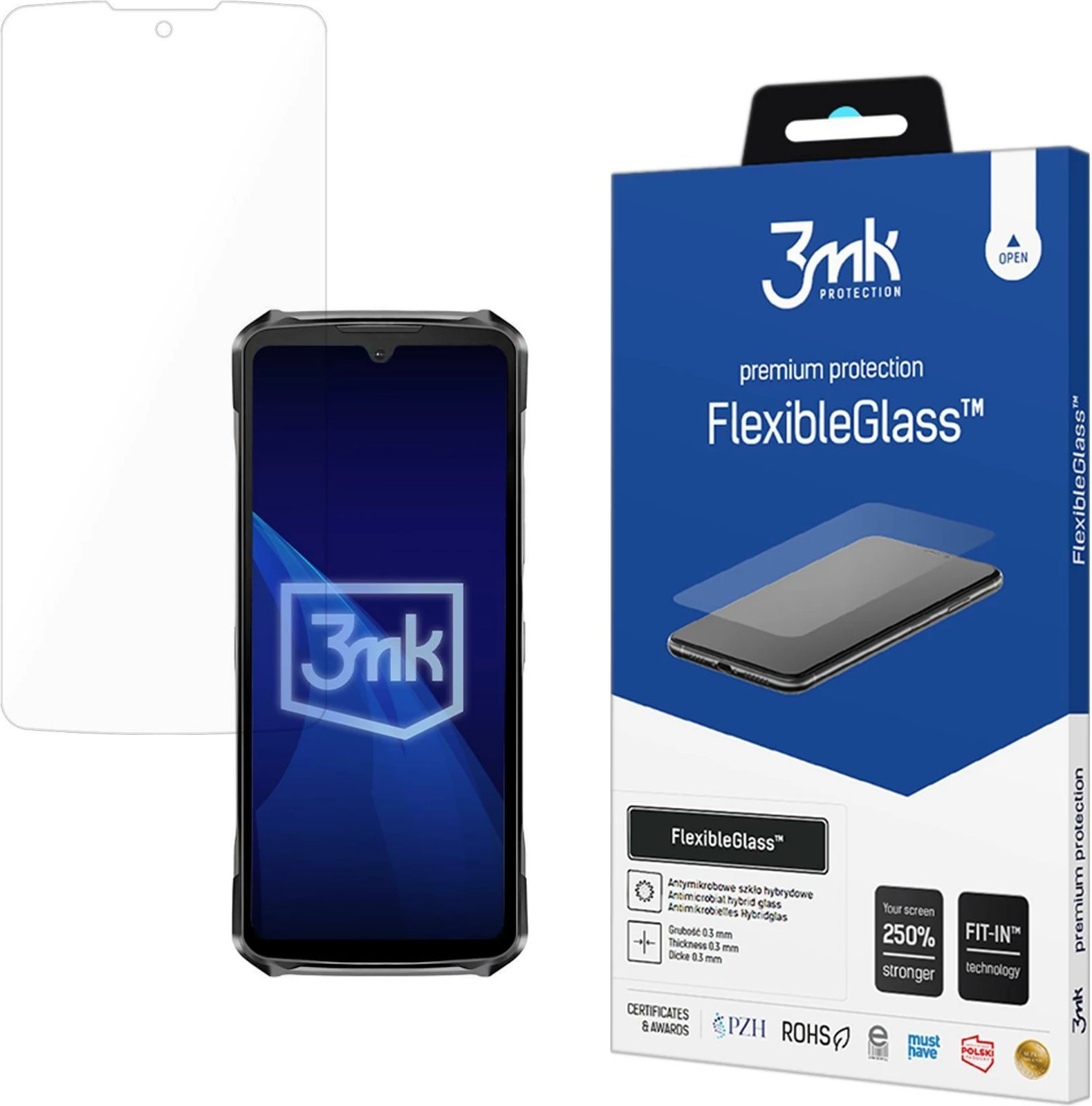 Mbrojtës ekrani 3mk FlexibleGlass për Doogee S119, Hybrid glass, Transparent