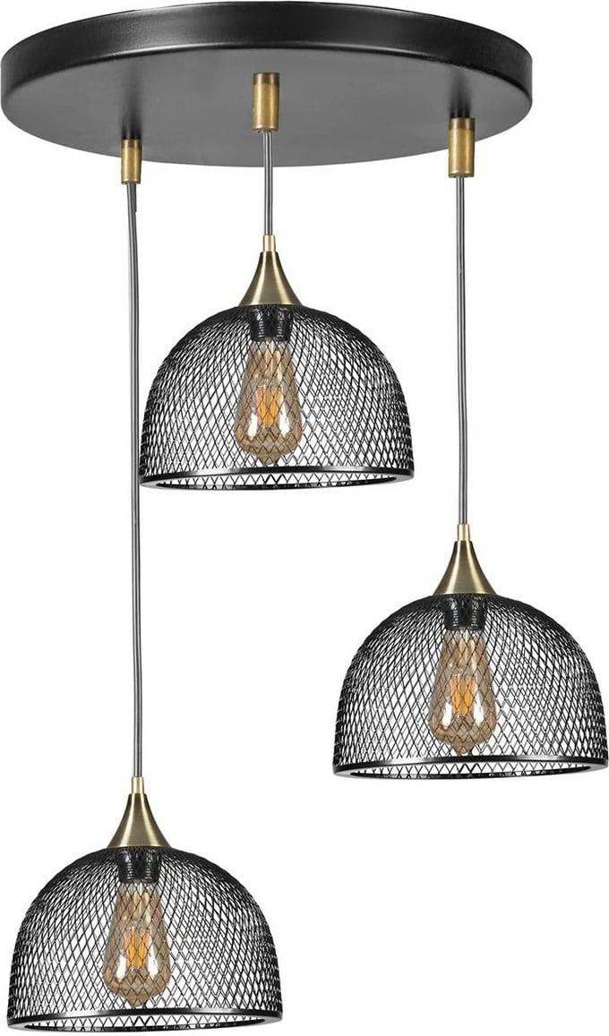 Llambë tavani Opviq, Rota 3 pjesë, ngjyrë e zezë