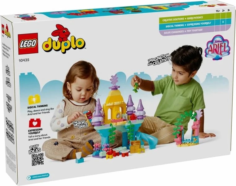 Set lodrash LEGO Duplo për fëmijë, Ariel's Magical Underwater Palace