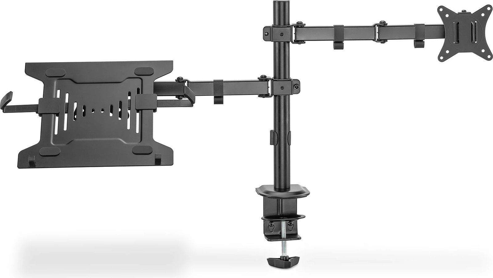 Mbajtës monitori me mbështjellës laptopi Digitus, universal, 32", kapëse tavoline, e zezë Mbajtës monitori me mbështjellës laptopi Digitus, universal, 32", kapëse tavoline, e zezë