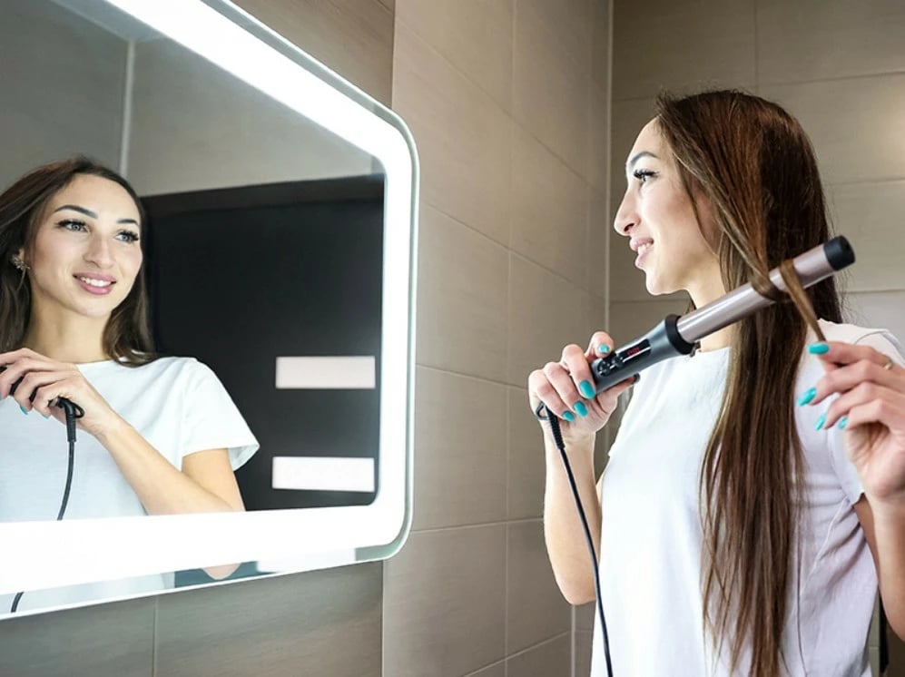 Figaro, Lafe, Sleek & Shine Curler 25mm LAFLKA47571, 100-200°C LCD, 60 W, veshje qeramike, fikje automatike, kabllo rrotulluese, rozë/zezë