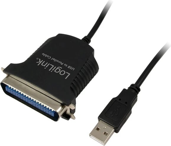 Adapter USB në Centronics 36-pin LogiLink AU0003C, 1.5m, Zi