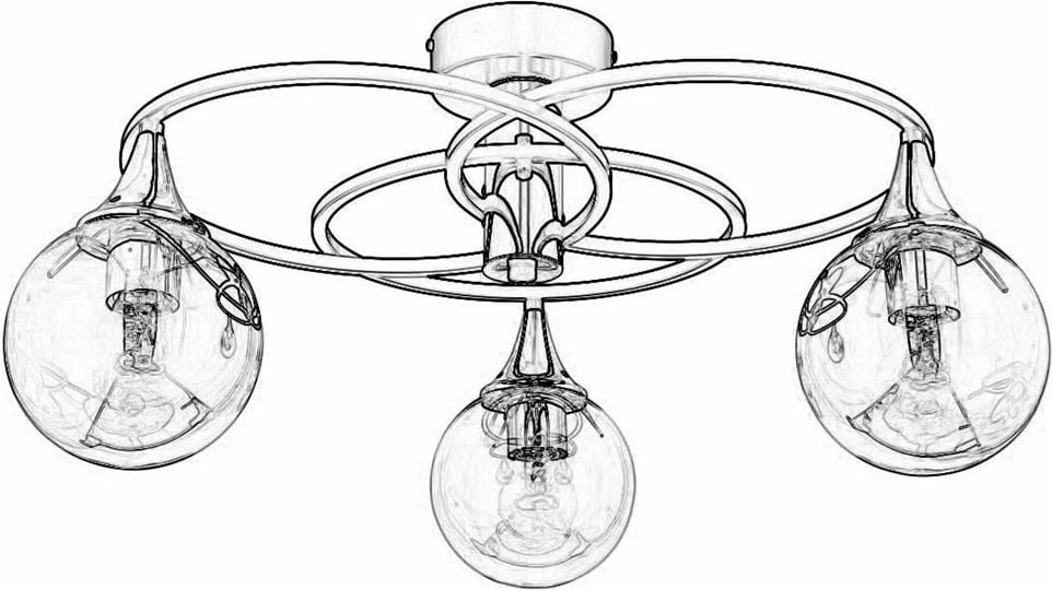 Llambadar Opviq, ngjyrë e zezë dhe bronzi, AR-1661-3BSY