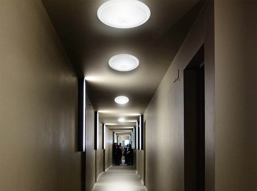 Llambë tavani LED Maclean MCE131, 12W, me sensor lëvizjeje PIR, Bardhë