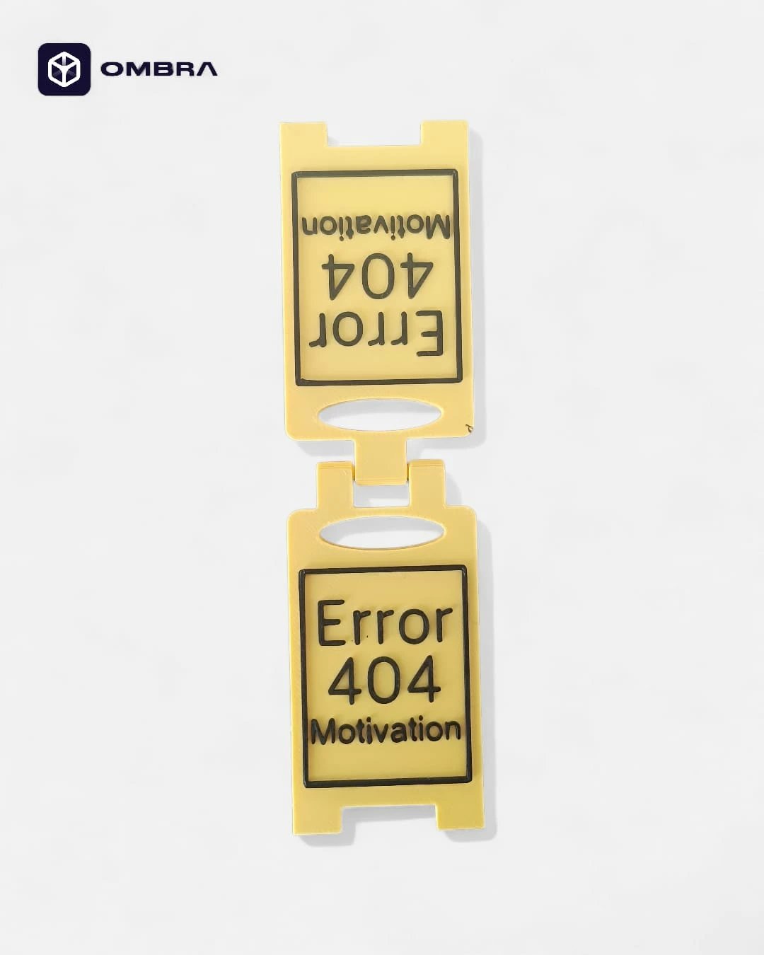 Tabelë "Error 404 Motivation" - verdhe