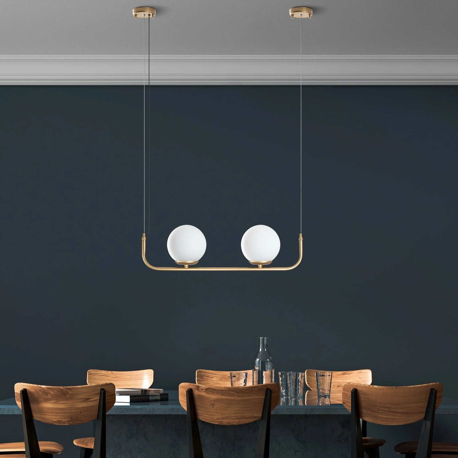 Llambë tavani Opviq Faruk - 13711, trup metalik, ngjyrë ari