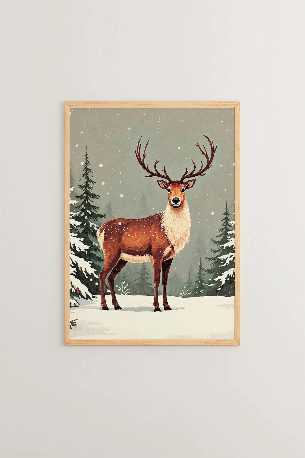 Pikturë dekorative me kornizë, shumëngjyrëshe, Wallity, Nwyearsngmdl11, 33x48cm