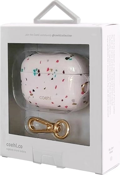 Mbështjellës UNIQ Coehl Terrazzo për AirPods Pro, Rozë